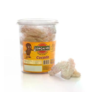 Imagem de Cocada Branca 20 Unidades Pote 1,1kg Doces Gonçalves Doce de Coco Sobr