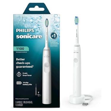 Imagem de Philips Escova de dentes elétrica Sonicare HX3411/05 DailyClean 1100 com QuadPacer e Smartimer - (Azul Menta)