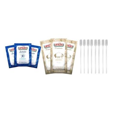 Imagem de Açucar União 100 Saches + Adoçante Sucralose Sache 100 + 100 Mexedores Cafe Kits na Web