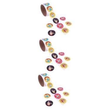 Imagem de ibasenice Adesivos De Círculo 3 Rolos Adesivos Adesivos Papel Adesivo Fosco Adesivos Decorativos Adesivos Criativos Adesivos De Aniversário Adesivo De Aniversário Envelope Rosto Sorridente