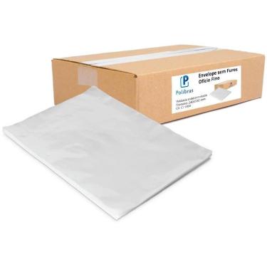 Imagem de Envelope Plastico sem Furo Oficio Fino 0,06MM CX.C/1000 - Polibras
