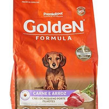 Imagem de Ração Golden Fórmula Mini Bits para Cães Filhotes Raças Pequenas Sabor Carne e Arroz, 3kg Premier Pet Para Todas Pequeno Filhotes,