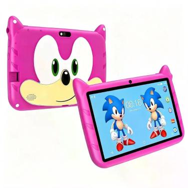 Imagem de Tablet Infantil Android Sonic Rosa 7 Pol 64GB Memória