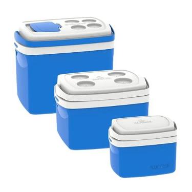 Imagem de Combo Caixa Térmica 32 L +12 L + 5 L Azul Tropical - Soprano