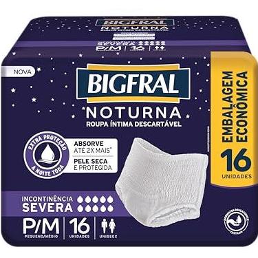 Imagem de Roupa Íntima Bigfral Noturna P/M 16 Unidades