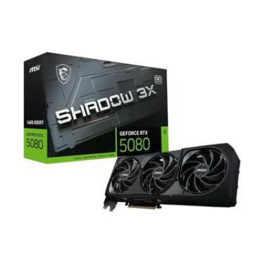 Imagem de Placa de Vídeo RTX 5080 SHADOW 3X OC 16G MSI NVIDIA GeForce, 16GB GDDR7, 256bits, DLSS, Ray Tracing - 912-V531-031