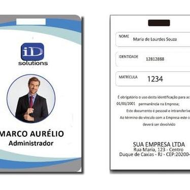 Imagem de Crachá PVC ou Comanda Personalizada Frente e Verso – Kit 80 Unidades