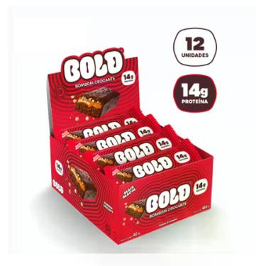 Imagem de Bold Barra De Proteína 40g Com 12 Unid, Bombom Crocante