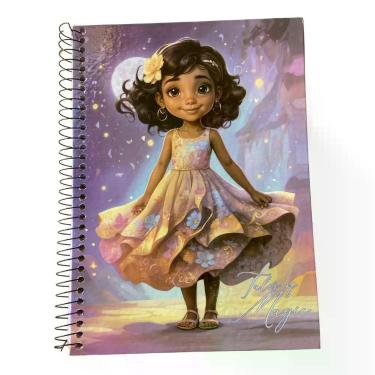 Imagem de Kit 2 Cadernos Tales Of Magic Princesas C/ADESIVOS 1Matéria 96Folhas E
