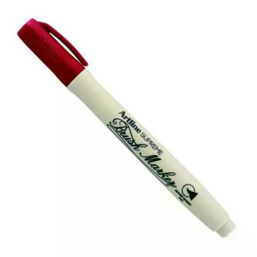 Imagem de Caneta Artline Supreme Brush com Ponta de Pincel Ergonômica para Escrita Confortável 1 Unidade Vermelho Escuro