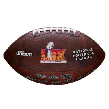 Imagem de Bola de Futebol Americano Wilson Nfl Superbowl Lix Throwback, Marrom
