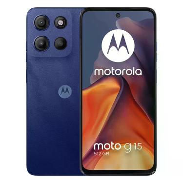 Imagem de Celular Motorola Moto G15 512GB 4GB RAM Dual SIM Tela 6.72 NFC Azul FO