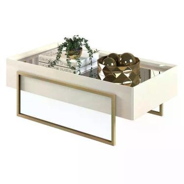 Imagem de Mesa De Centro Pilar Off White – Dj Móveis