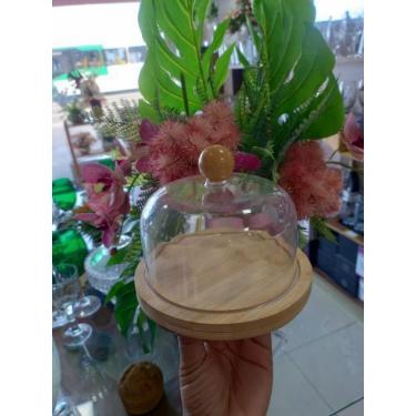 Imagem de Queijeira com base em bambu e tampa acrítica, 14 cm - Fratelli