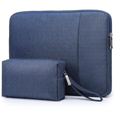 Imagem de HYZUO 13 Polegadas Capa para Notebook para MacBook Air 13,6/13 M3/M2/M1 2024-2018, MacBook Pro 13 M2 M1 2024-2016, Surface Pro11/10/9/8/X, iPad Pro 13 M4, iPad Air 13 M2, Laptop Case, Azul-marinho
