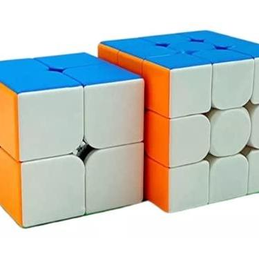 Imagem de Kit Cubo Mágico Quebra Cabeça Profissional Moyu 2x2 E 3x3