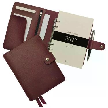 Imagem de Agenda Planner 2027 191-R Raffai Couros, Marsala