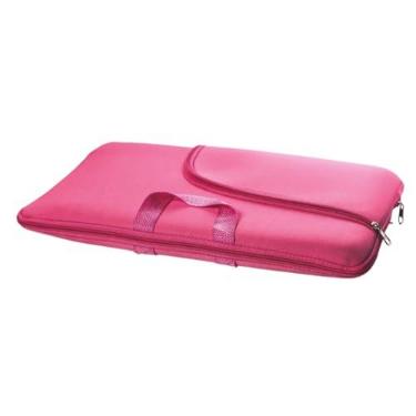 Imagem de Capa Case para Notebook 13 a 17 Polegadas com Alça Reforçada e Bolso Externo, Bolsa Protetora em Neoprene Premium(Rosa,15'6 Polegadas)