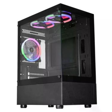 Imagem de Gabinete Gamer Kmex Cg-02tw Aquario 3 Fans