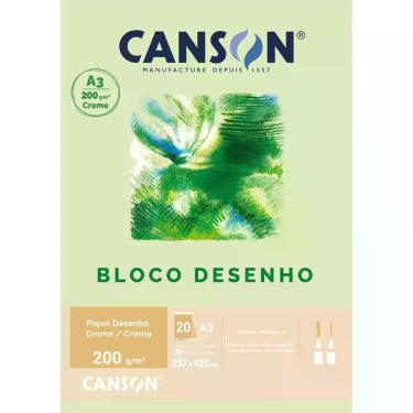 Imagem de Bloco para Educacao Artistica Creme A3 200G 20FLS Universit. - Canson