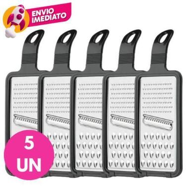 Imagem de Kit Ralador 1 face 3 Cortes 31cm Em Inox Fatiador Ralador De Queijo Le