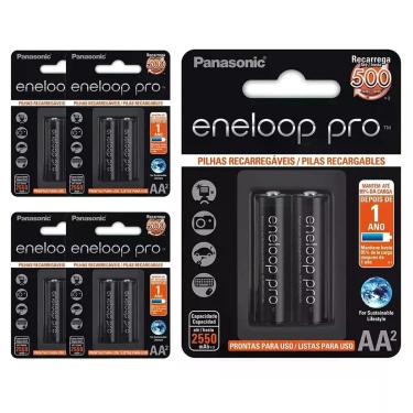 Imagem de 10 Pilhas Recarregaveis Eneloop Pro Aa Panasonic (5 Cart)