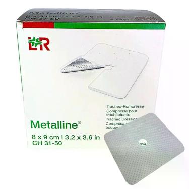 Imagem de Curativo estéril alumini p/traqueos metalline 8x9cm 50un l&r tamanho:8