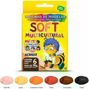 Imagem de Massa para Modelar SOFT Multicultural 90G 06CORES PCT.C/06 - Acrilex