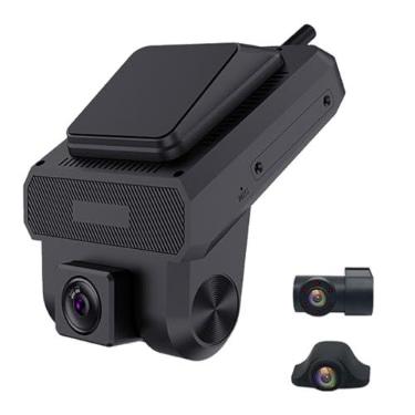 Imagem de Câmera veicular 4G 3 câmeras gravador de vídeo DVR para carro de vigilância FHD 1080p, visão noturna CMSV6 gestão de frotas monitoramento remoto 24 horas, ponto de acesso GPS WiFi, suporta função DMS, gravação cíclica, sensor G