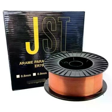 Imagem de Arame De Solda MIG MAG ER70S-6 1,0mm 15kg JST Rolo Cobreado Aço Carbon