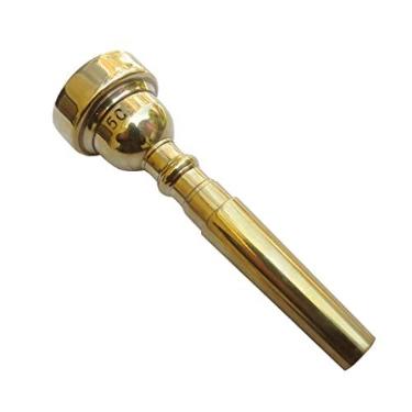 Imagem de Bocal de trompete de cobre de latão para Bach revestido de ouro com tom rico, fácil de instalar