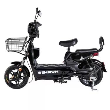 Imagem de Bicicleta Scooter Elétrica Wehawk Basket 600W Brushless com Autonomia Até 40KM e Aro 12