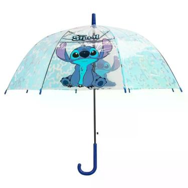 Imagem de Guarda Chuva Infantil Transparente Stitch Azul Original Disney - DYFS3