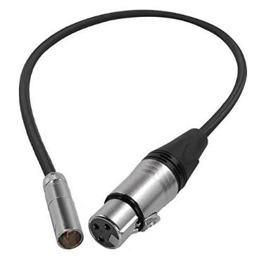 Imagem de KONDOR BLUE | Cabo Mini XLR para XLR de 16 polegadas para câmera BMPCC 6K Pro/C70 | Nylon trançado e ultradurável com conectores reforçados | Preto