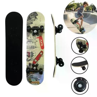 Imagem de Skate Infantil 24 Iniciante Montado Menino Menina Shape Madeira 61 cm 