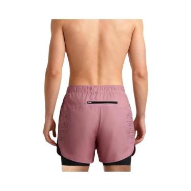 Imagem de Shorts De Treino Masculinos 2 Em 1 De Secagem Rápida Para Corrida E Fi