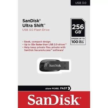 Imagem de Pen Drive 256GB Sandisk Z410 Ultra Shift USB 3.0