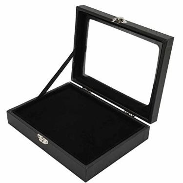 Imagem de Estojo de Exibição de Pinos à Prova de Poeira, Moldura de Caixa de Sombra Preta Com Porta de Vidro Rígido, Exibição de Coleção de Pinos para Medalhas Militares, Etiquetas de Praia,
