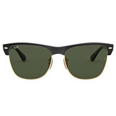 Imagem de Óculos de sol Ray-Ban unissex adulto Rb4175 Clubmaster, preto Demishiny e dourado/verde, 57 mm EUA