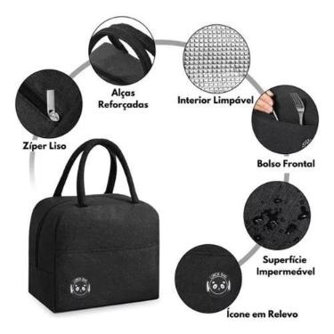Imagem de Bag Bolsa Térmica Lancheira Viagem Adulto Infantil - NT Bolsas, Preto