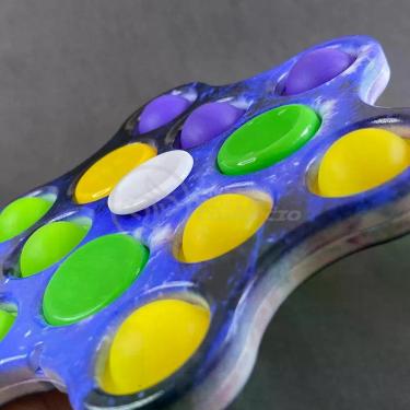 Imagem de Hand Spinner Pop It Led Luminoso Tiktok Sensorial Azul