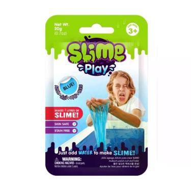 Imagem de Slime Play Sachê 20g Azul 2030 Faz Até 2L de Slime 100% Biodegradável Sunny Brinquedos