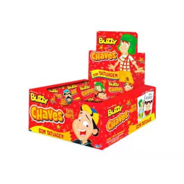 Imagem de Chiclete  Chaves Buzzy Tutti Frutti C/100unid - 400g