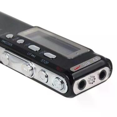 Imagem de Gravador de Voz Digital Espião 8gb Usb Tela Lcd Memória Microfone Fone de Ouvido Mp3 Wma