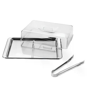 Imagem de Conjunto Para Frios 3 Peças Átina com Pinça 1413/100 Brinox