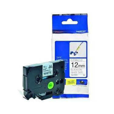 Imagem de Fita Brother Flexivel TZE-FX231 12mm Preto/Branco