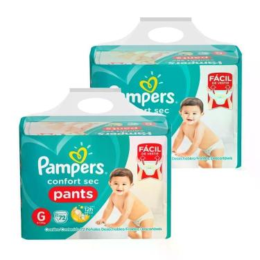 Imagem de Kit Fralda Descartável Confort Sec Pants Ajuste Total g 144 Unidades Pampers
