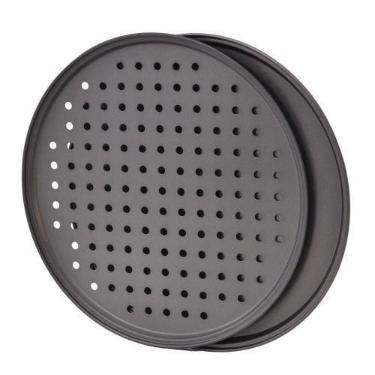 Imagem de Conjunto de Forma de Pizza 2 Peças Aço Carbono AA 32Cm - Wincy Casa