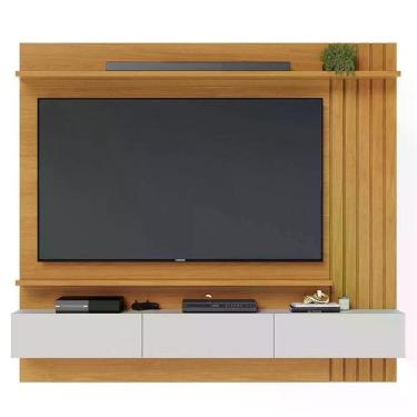 Imagem de Painel Para Tv Home Suspenso Juriti 1.8 Ripado Naturale Off White Matte - Colibri
