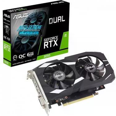 Imagem de Placa de Vídeo Asus GeForce RTX 3050 Dual OC 6GB GDDR6 96 bits, Preto